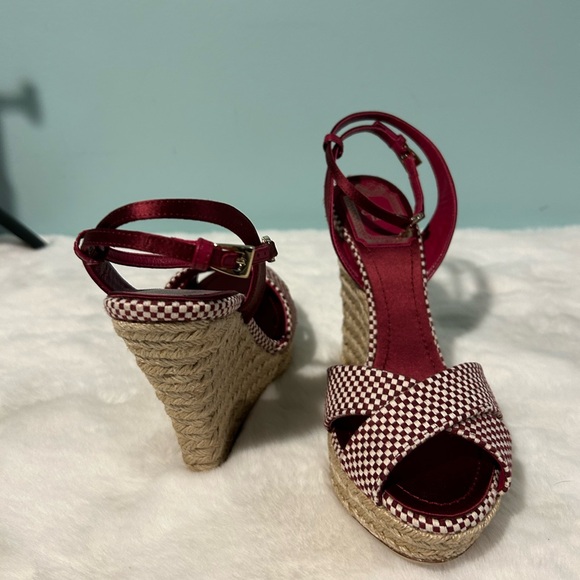 DIOR Wedge Sandals Size 6 US  in excellent condition. Authentic & pre-owned - Picture 4 of 6